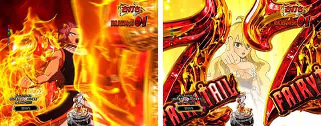 P FAIRY TAIL 超一夜Ver. 7図柄テンパイ煽り予告